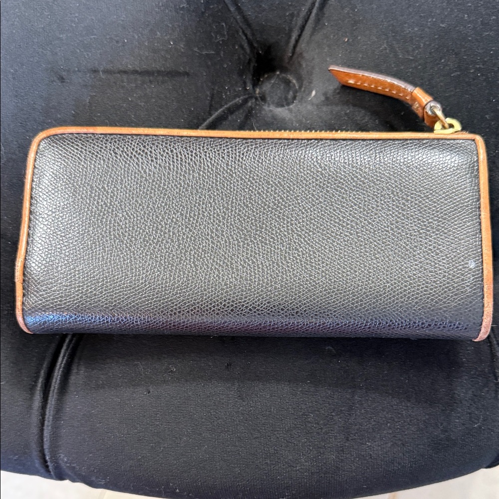 Dooney & Bourke Black and Brown Leather Women's Wallet - Picture 2 of 3